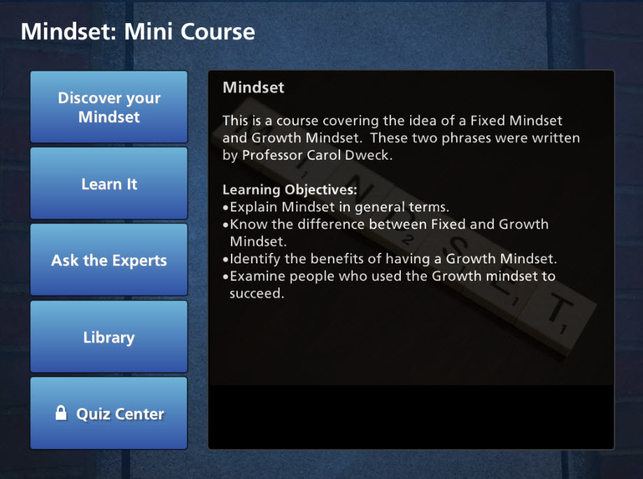 picture of mindset course